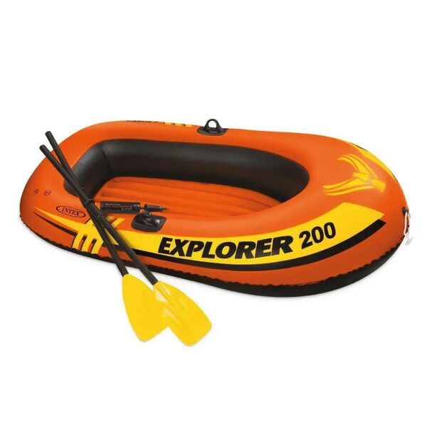 Bote Inflável Explorer 200 Intex 2 Pessoas Até 95kg + Remo +