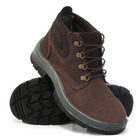 Botina Amarrar Couro Nobuck Cafe Nr 40