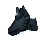 Botina Bico Aço Vaqueta Com Elástico Número 43 Ca 37414 Preta