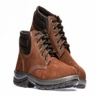 Botina Cadarço Três Gomos Nobuck Café Solado Bidensidade B613