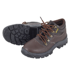 Botina de Amarrar Couro Liso Marrom 39 Palmilhado