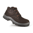 Botina de Amarrar Nobuck Composite Marrom n37 Palmilhado