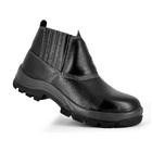 Botina de Couro Elástico Bico de Plástico para Eletricista Nº37