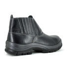 Botina de Couro Elástico Bico de Plástico para Eletricista Nº39