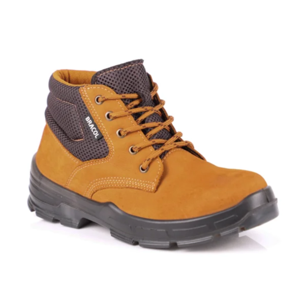 Botina De Segurança Em Couro Castor Bracol 41 Marrom Claro