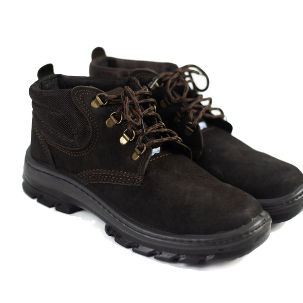 Botina De Segurança Nobuck Com Cadarço Bidensidade Proteplus - Marrom - 38  | Leroy Merlin