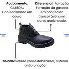 Botina Flexível Bico Em Aço Preto Multi Utilidades - Kadesh