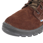 Botina N.45 Amarrar Couro Nobuck com Biqueira Marrom Marluvas