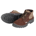 Botina N.45 Amarrar Couro Nobuck com Biqueira Marrom Marluvas