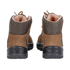 Botina Amarrar Couro Nobuck com Biqueira Plástica N°39 Marrom Marluvas