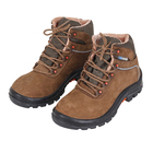 Botina Amarrar Couro Nobuck com Biqueira Plástica N°42 Marrom Marluvas