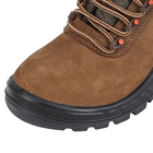 Botina Amarrar Couro Nobuck com Biqueira Plástica N°42 Marrom Marluvas