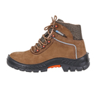 Botina Amarrar Couro Nobuck com Biqueira Plástica N°43 Marrom Marluvas