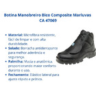 Botina Segurança Manobreiro Preta Bico Composite Marluvas Epi