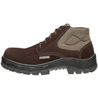 Botina Segurança Nobuck Café Com Cadarço Bico Plástico Epi Ma