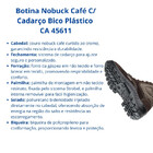 Botina Segurança Nobuck Café Com Cadarço Bico Plástico Epi Ma