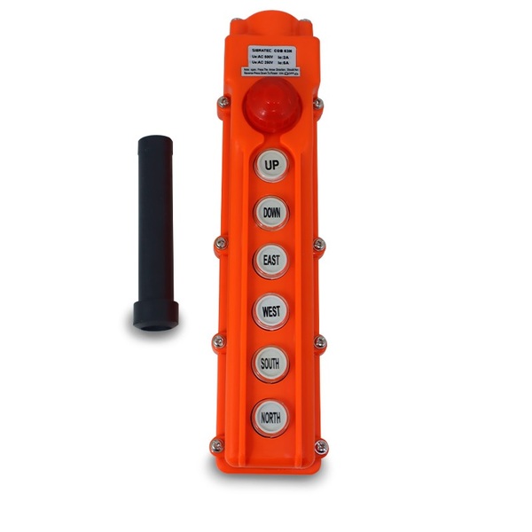 Botoeira Pendente 6 Botões + Emergência Cob-63h