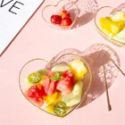 Bowl Coração Borda Dourada M