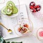 Bowl Coração Borda Dourada M