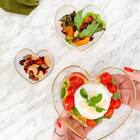 Bowl Coração Borda Dourada M