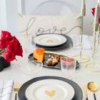 Bowl Coração Borda Dourada M