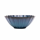 Bowl Cumbuca Tigela De Cerâmica Scallop Azul 15 X 6 Cm