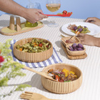 Bowl de Bambu 22cm Canelado Oikos