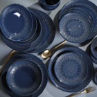 Bowl De Cerâmica Agra Deep Blue 606ml  Porto Brasil