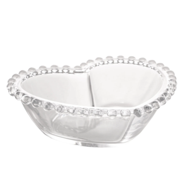 Bowl De Coração Cristal Pearl Wolff 12x10x4cm