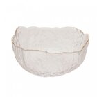 Bowl De Cristal Martelado Com Borda Dourada Taj 17cm X 8cm -