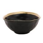 Bowl De Porcelana Preto E Dourado Dubai 15x6cm