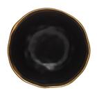 Bowl De Porcelana Preto E Dourado Dubai 15x6cm