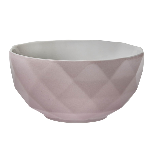 Bowl De Porcelana Textura Zima 540ml Rosa