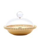 Bowl Dourado Com Tampa