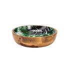 Bowl Em Madeira Bon Gourmet Leafage 20x5cm