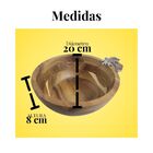 Bowl Em Madeira E Ornamento Coqueiro - Tigela Marchetaria