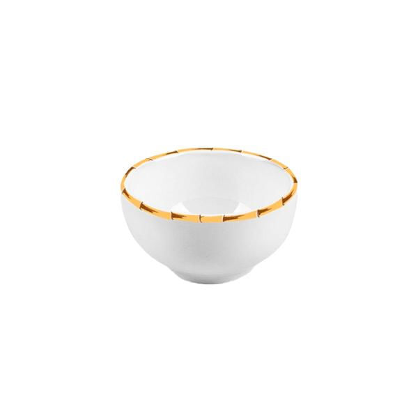 Bowl Em Porcelana Lyor Bambu 11 5x5 7cm Branco