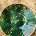 Bowl Family Verde Com A Borda Dourada