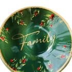 Bowl Family Verde Com A Borda Dourada