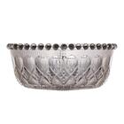 Bowl Lyor Coração Balls Cinza Metalizado De Vidro 13,5cm