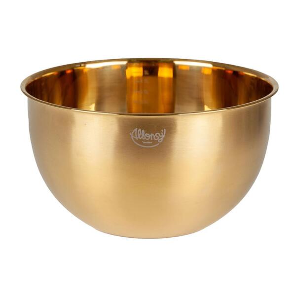 Bowl Para Confeitaria Em Aço Inox 4,5l 25x13cm Allonsy