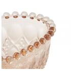 Bowl Petisqueira De Vidro Coração Ambar 13,5x12x5cm