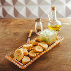 Bowl Quadrado Lyor Coração De Cristal Âmbar Metalizado 8,5cm