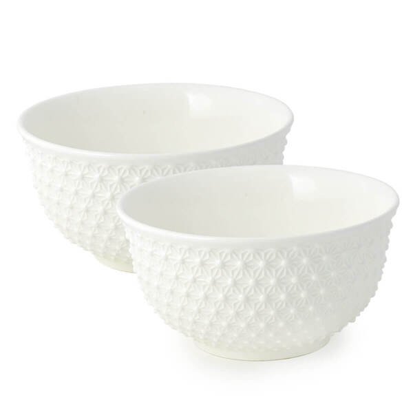 Bowl Tigela De Porcelana Branco 400ml Kit Com 2 Peças Md3