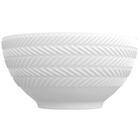 Bowl Tigela Porcelana 400ml Branca Relevo Chevron Germer Cald
