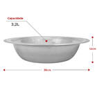 Bowl Tigela Saladeira De Aço Inox Com Tampa De Vidro Grande
