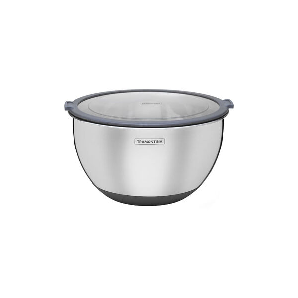 Bowl Tramontina Cucina Em Aço Inox Com Tampa Plástica 19 Cm 1