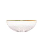 Bowl Wolff Heart De Vidro Borda Dourada 12cm X 11cm X 5cm