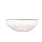 Bowl Wolff Heart De Vidro Borda Dourada 15cm X 14cm X 6cm