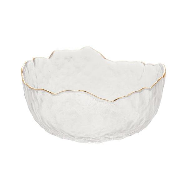 Bowl Wolff Taj De Cristal Borda Dourada Incolor 13cm X 6,5cm